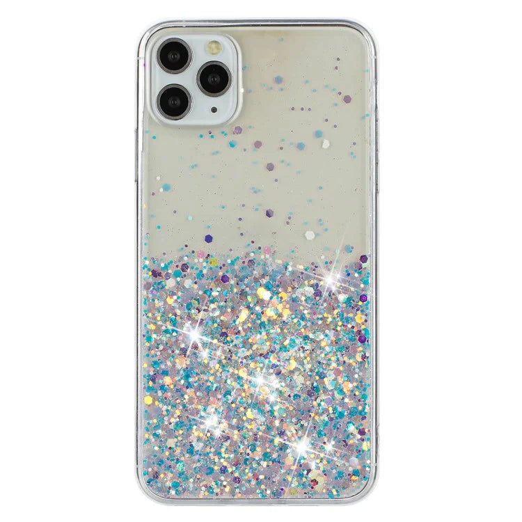 Back Case for iPhone 11 Pro Max Glow In The Dark Epoxy TPU Glitter Sparkle Mobile Phone Cover