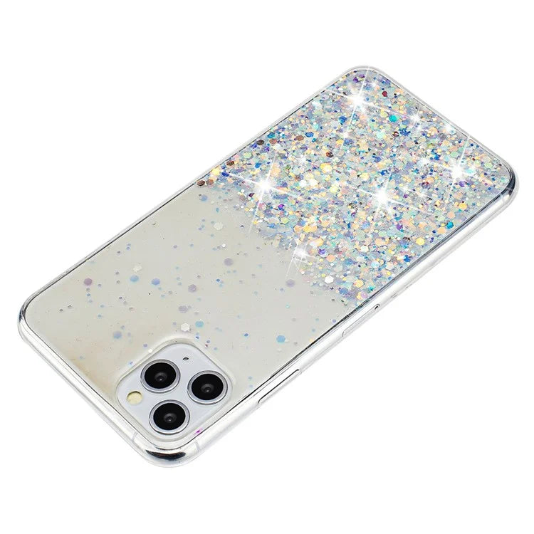 Back Case for iPhone 11 Pro Max Glow In The Dark Epoxy TPU Glitter Sparkle Mobile Phone Cover
