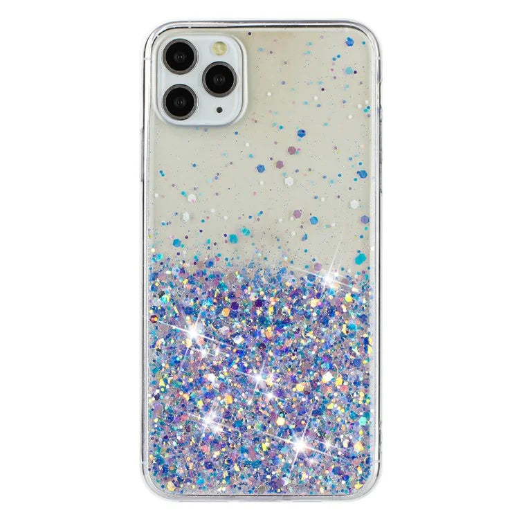 Back Case for iPhone 11 Pro Max Glow In The Dark Epoxy TPU Glitter Sparkle Mobile Phone Cover