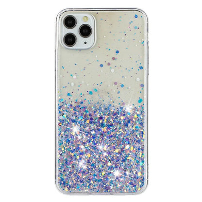 Back Case for iPhone 11 Pro Max Glow In The Dark Epoxy TPU Glitter Sparkle Mobile Phone Cover
