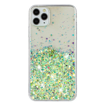 Back Case for iPhone 11 Pro Max Glow In The Dark Epoxy TPU Glitter Sparkle Mobile Phone Cover