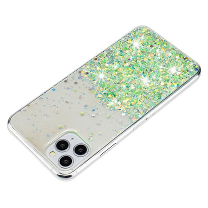 Back Case for iPhone 11 Pro Max Glow In The Dark Epoxy TPU Glitter Sparkle Mobile Phone Cover