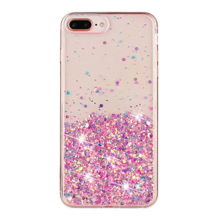 For iPhone 6 Plus/7 Plus/8 Plus 5.5 inch Case Luminous Sequins Anti-fall TPU Phone Cover