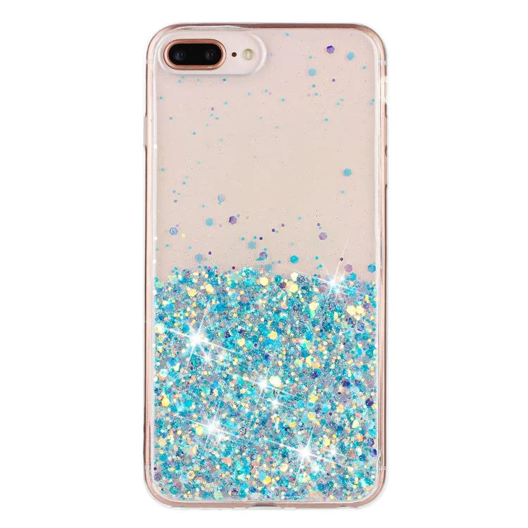 For iPhone 6 Plus / 7 Plus / 8 Plus 5.5 inch Case Luminous Sequins Anti-Fall TPU Phone Cover