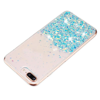 For iPhone 6 Plus / 7 Plus / 8 Plus 5.5 inch Case Luminous Sequins Anti-Fall TPU Phone Cover