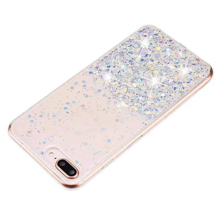 For iPhone 6 Plus/7 Plus/8 Plus 5.5 inch Case Luminous Sequins Anti-fall TPU Phone Cover
