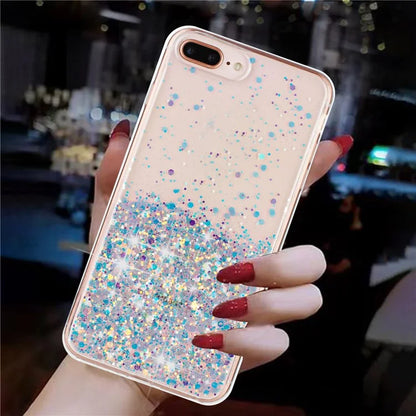 For iPhone 6 Plus/7 Plus/8 Plus 5.5 inch Case Luminous Sequins Anti-fall TPU Phone Cover