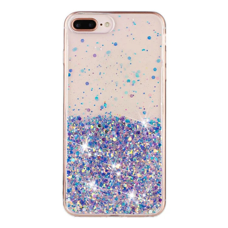 For iPhone 6 Plus/7 Plus/8 Plus 5.5 inch Case Luminous Sequins Anti-fall TPU Phone Cover