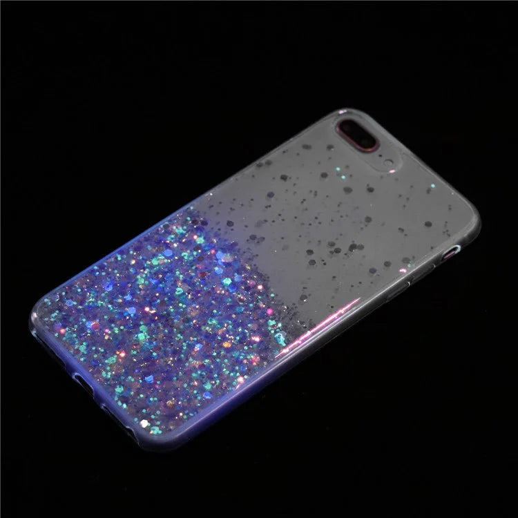 For iPhone 6 Plus/7 Plus/8 Plus 5.5 inch Case Luminous Sequins Anti-fall TPU Phone Cover
