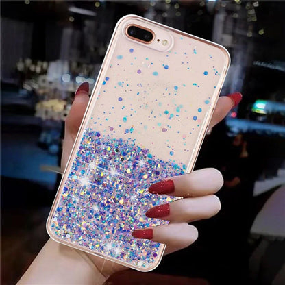 For iPhone 6 Plus/7 Plus/8 Plus 5.5 inch Case Luminous Sequins Anti-fall TPU Phone Cover