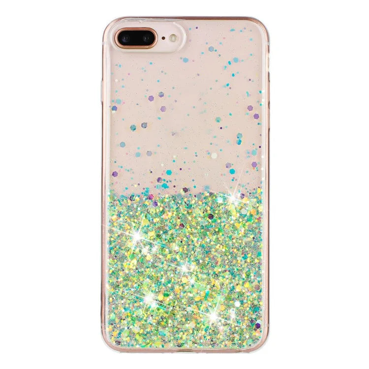 For iPhone 6 Plus/7 Plus/8 Plus 5.5 inch Case Luminous Sequins Anti-fall TPU Phone Cover