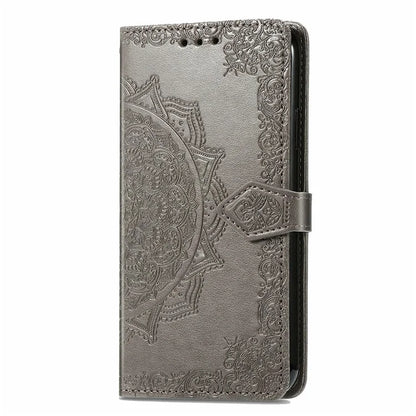 For Google Pixel 9 Pro XL Leather Wallet Case Stand Flip Phone Cover Emboss Mandala Flower