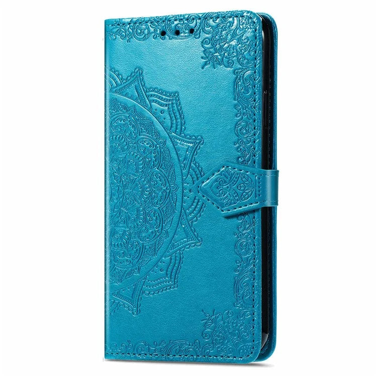 For Google Pixel 9 Pro XL Leather Wallet Case Stand Flip Phone Cover Emboss Mandala Flower