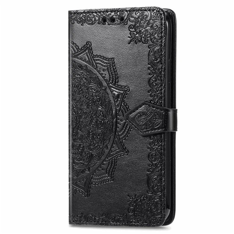 For Google Pixel 9 Pro XL Leather Wallet Case Stand Flip Phone Cover Emboss Mandala Flower