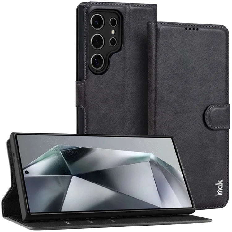 IMAK For Samsung Galaxy S24 Ultra Case Wallet PU Leather Protective Phone Cover