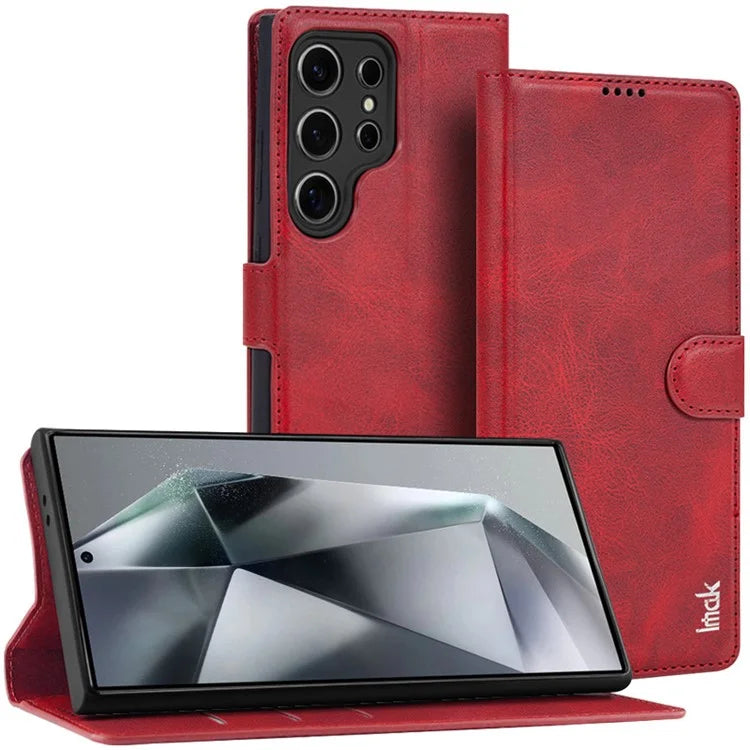 IMAK For Samsung Galaxy S24 Ultra Case Wallet PU Leather Protective Phone Cover