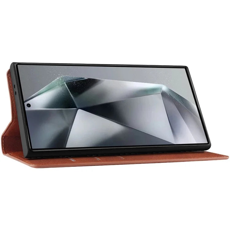 IMAK For Samsung Galaxy S24 Ultra Case Wallet PU Leather Protective Phone Cover
