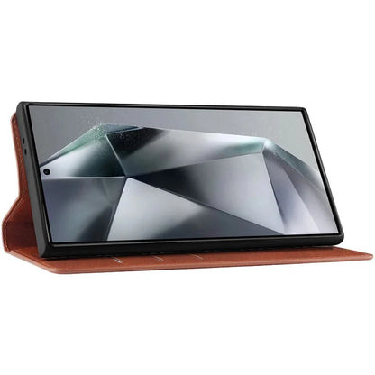 IMAK For Samsung Galaxy S24 Ultra Case Wallet PU Leather Protective Phone Cover