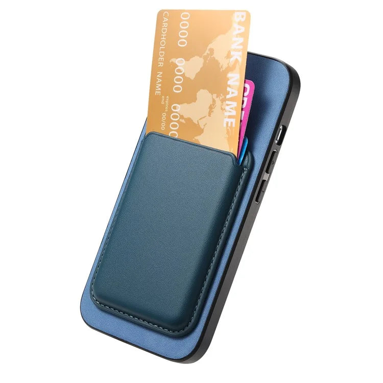 B2 For iPhone 15 Case Leather+TPU Phone Cover with Detachable Magnetic Card Holder