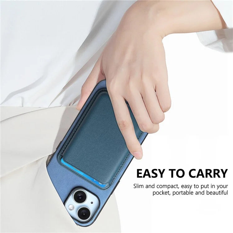 B2 For iPhone 15 Case Leather+TPU Phone Cover with Detachable Magnetic Card Holder