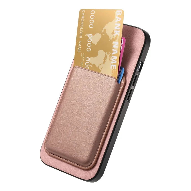 B2 For iPhone 15 Case Leather+TPU Phone Cover with Detachable Magnetic Card Holder