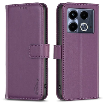 BINFEN COLOR BF17 For Infinix Note 40 Case Shockproof Leather Phone Wallet Cover