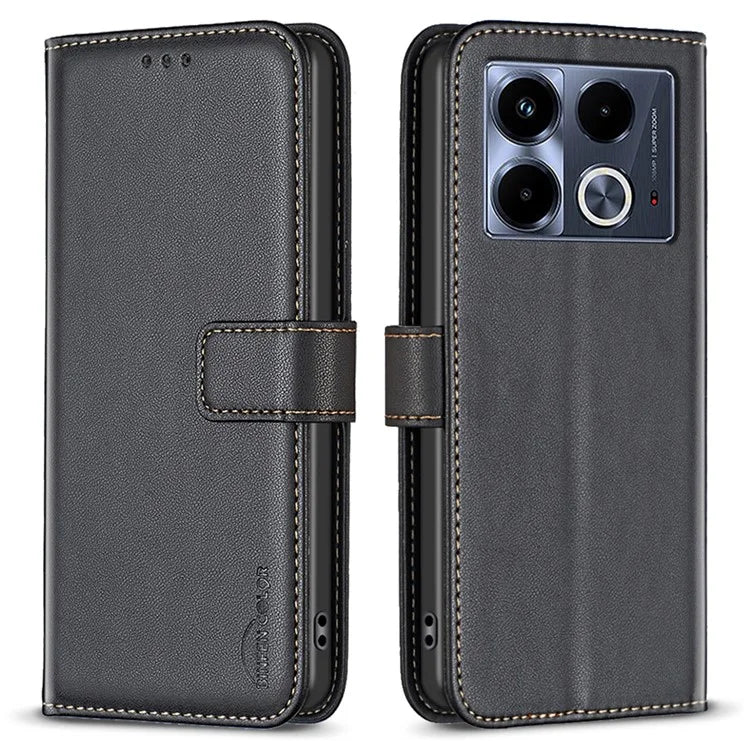 BINFEN COLOR BF17 For Infinix Note 40 Case Shockproof Leather Phone Wallet Cover