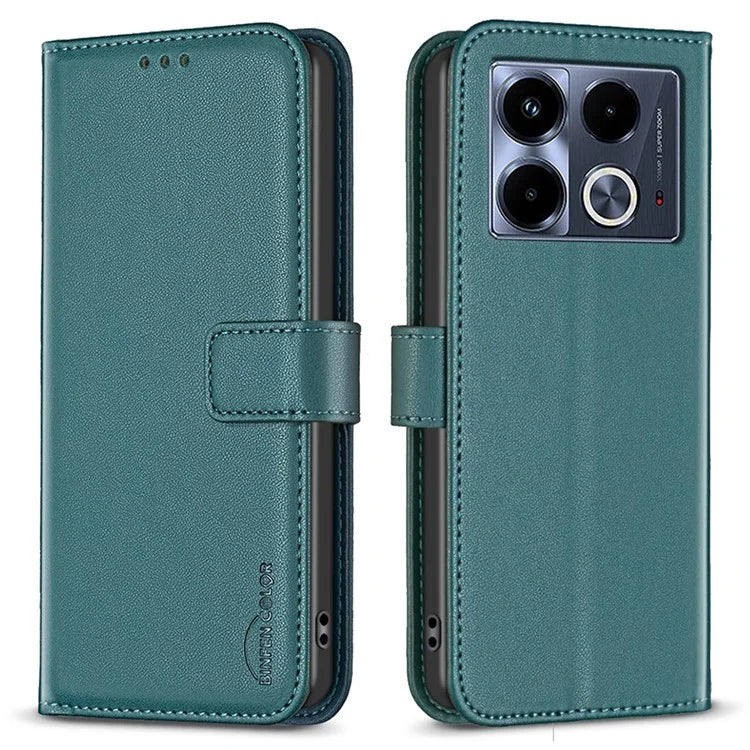 BINFEN COLOR BF17 For Infinix Note 40 Case Shockproof Leather Phone Wallet Cover