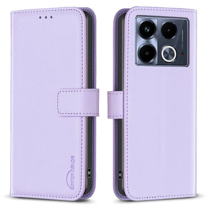 BINFEN COLOR BF17 For Infinix Note 40 Case Shockproof Leather Phone Wallet Cover