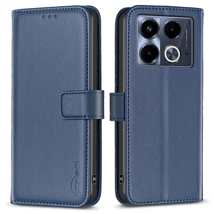 BINFEN COLOR BF17 For Infinix Note 40 Case Shockproof Leather Phone Wallet Cover