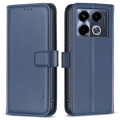 BINFEN COLOR BF17 For Infinix Note 40 Case Shockproof Leather Phone Wallet Cover