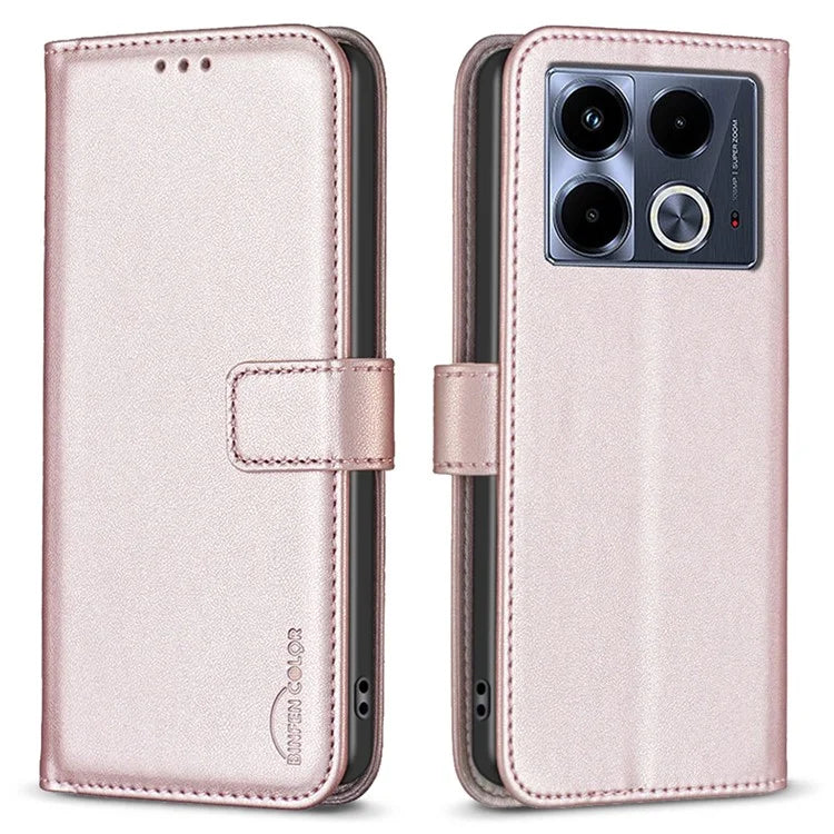 BINFEN COLOR BF17 For Infinix Note 40 Case Shockproof Leather Phone Wallet Cover