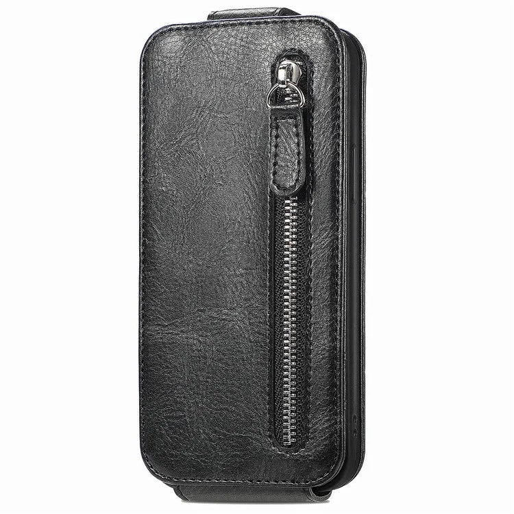 For Samsung Galaxy A15 4G Case Zipper Pocket PU Leather Vertical Flip Wallet Phone Cover