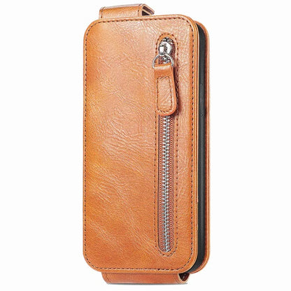 For Samsung Galaxy A15 4G Case Zipper Pocket PU Leather Vertical Flip Wallet Phone Cover