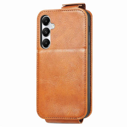 For Samsung Galaxy A15 4G Case Zipper Pocket PU Leather Vertical Flip Wallet Phone Cover