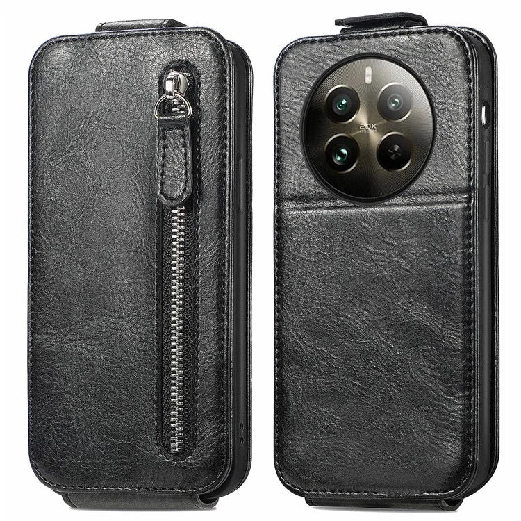For Realme 12 Pro 5G / 12 Pro+ 5G Leather Case Vertical Flip Zipper Wallet Phone Cover
