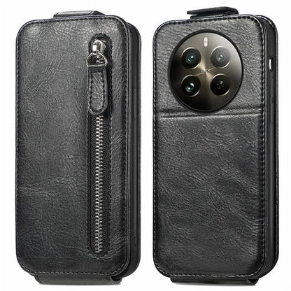 For Realme 12 Pro 5G / 12 Pro+ 5G Leather Case Vertical Flip Zipper Wallet Phone Cover