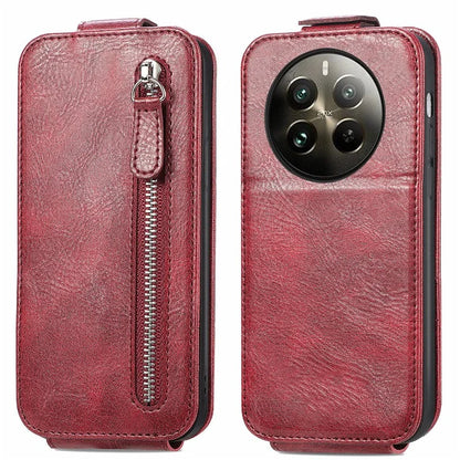 For Realme 12 Pro 5G / 12 Pro+ 5G Leather Case Vertical Flip Zipper Wallet Phone Cover