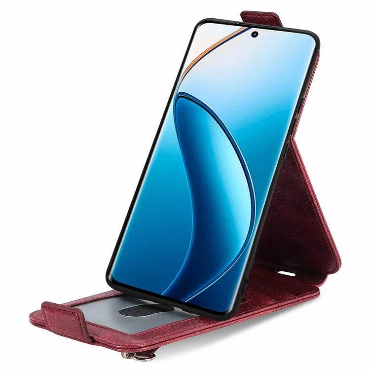 For Realme 12 Pro 5G / 12 Pro+ 5G Leather Case Vertical Flip Zipper Wallet Phone Cover