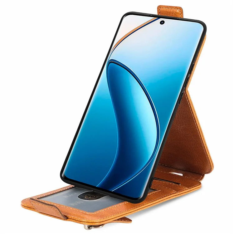 For Realme 12 Pro 5G / 12 Pro+ 5G Leather Case Vertical Flip Zipper Wallet Phone Cover