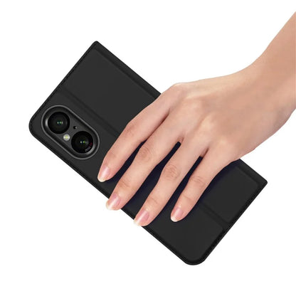 DUX DUCIS Skin Pro Series For Sony Xperia 10 VI PU Leather Case with Support Stand and Card Slot