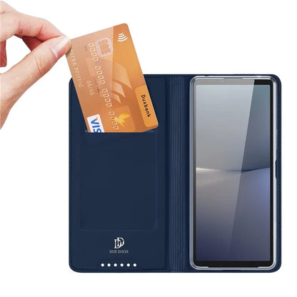 DUX DUCIS Skin Pro Series For Sony Xperia 10 VI PU Leather Case with Support Stand and Card Slot