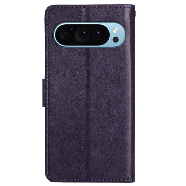 For Google Pixel 9 / Pixel 9 Pro Case Butterfly Pattern PU Leather Wallet Phone Cover