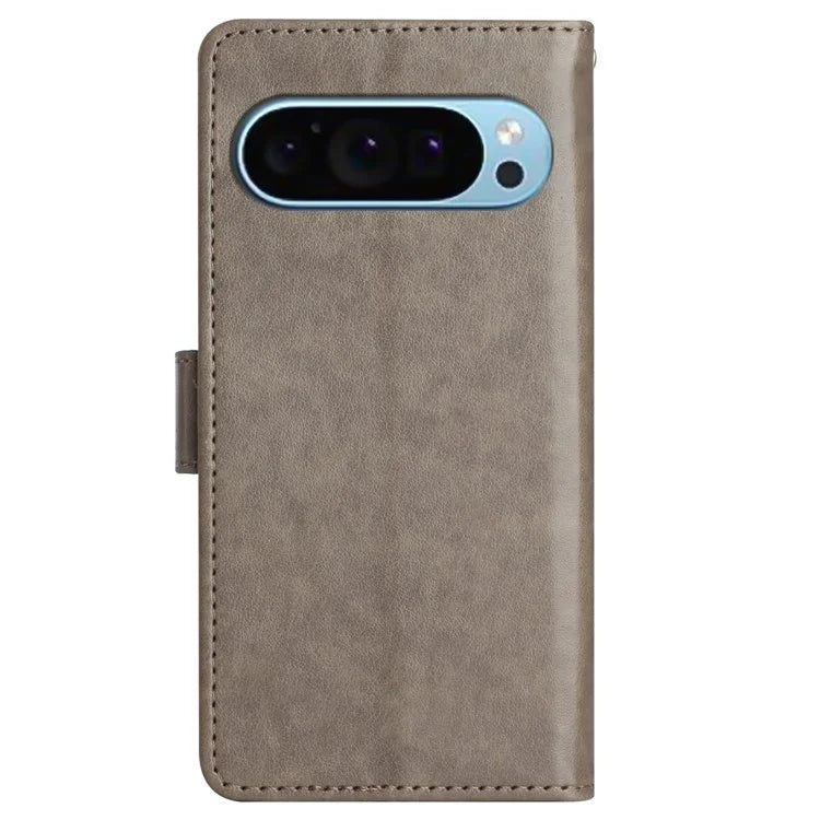 For Google Pixel 9 / Pixel 9 Pro Case Butterfly Pattern PU Leather Wallet Phone Cover