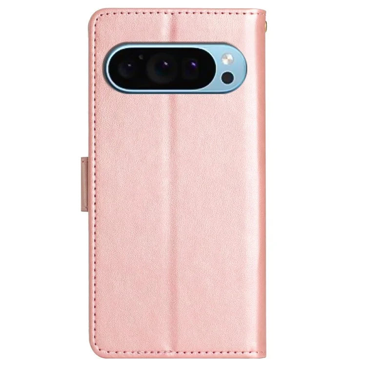 For Google Pixel 9 / Pixel 9 Pro Case Butterfly Pattern PU Leather Wallet Phone Cover