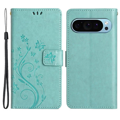 For Google Pixel 9 / Pixel 9 Pro Case Butterfly Pattern PU Leather Wallet Phone Cover