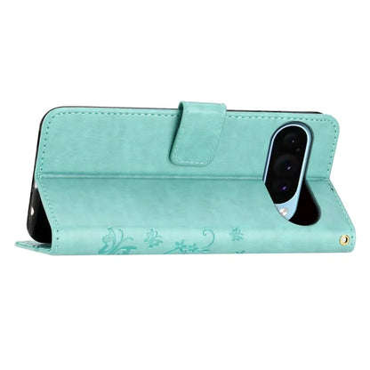 For Google Pixel 9 / Pixel 9 Pro Case Butterfly Pattern PU Leather Wallet Phone Cover