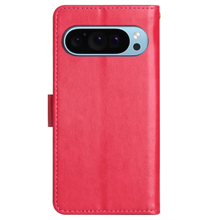 For Google Pixel 9 / Pixel 9 Pro Case Butterfly Pattern PU Leather Wallet Phone Cover