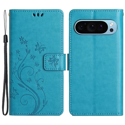 For Google Pixel 9 / Pixel 9 Pro Case Butterfly Pattern PU Leather Wallet Phone Cover