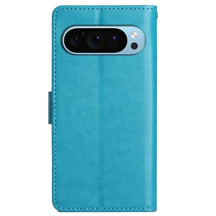 For Google Pixel 9 / Pixel 9 Pro Case Butterfly Pattern PU Leather Wallet Phone Cover